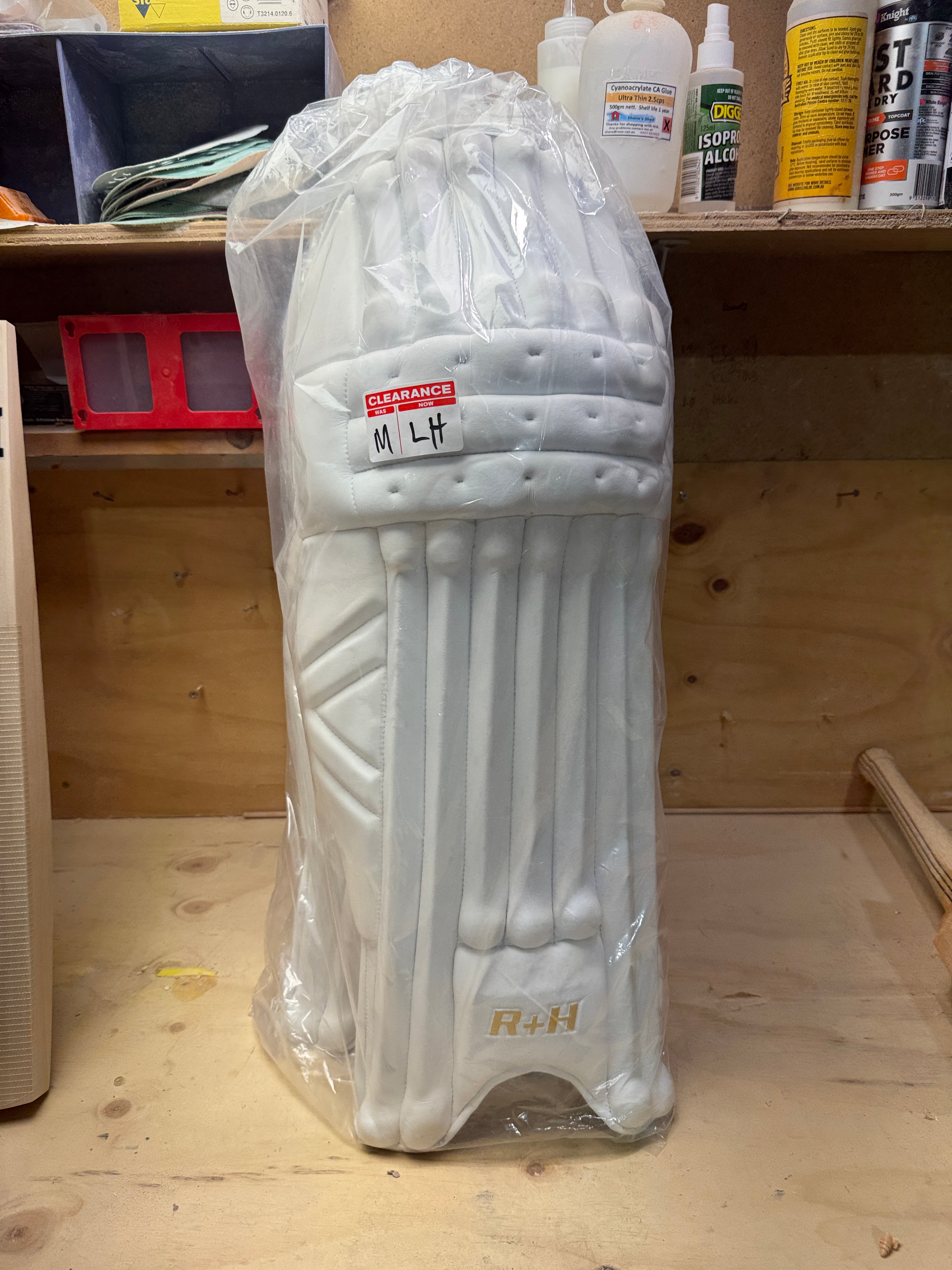21/22 Mens Left Handed White Batting Pads